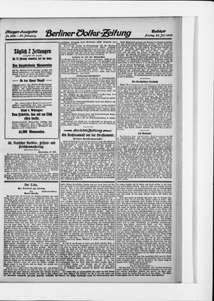 Berliner Volkszeitung vom 23.07.1909