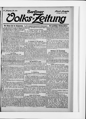 Berliner Volkszeitung vom 23.07.1909