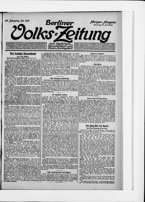 Berliner Volkszeitung vom 27.07.1909