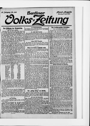 Berliner Volkszeitung vom 27.07.1909