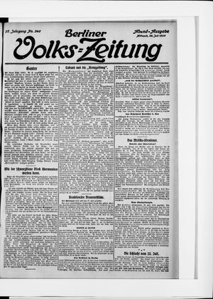 Berliner Volkszeitung vom 28.07.1909