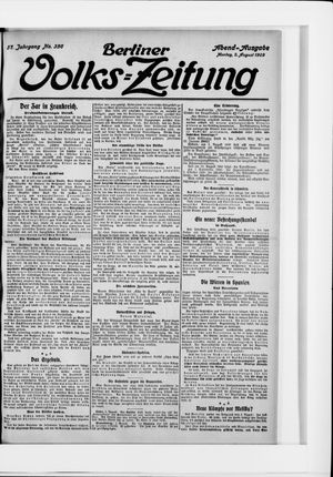 Berliner Volkszeitung vom 02.08.1909