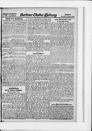 Berliner Volks-Zeitung vom 03.08.1909