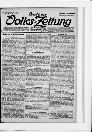 Berliner Volkszeitung vom 04.08.1909
