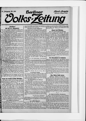 Berliner Volkszeitung vom 04.08.1909