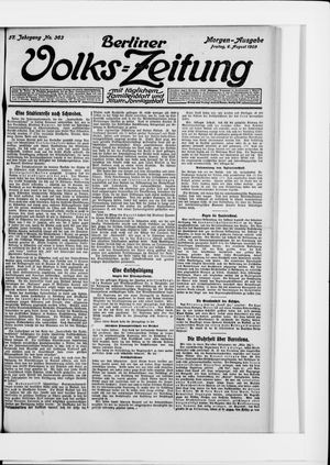 Berliner Volkszeitung vom 06.08.1909