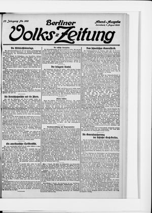 Berliner Volkszeitung vom 07.08.1909