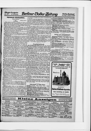 Berliner Volkszeitung vom 08.08.1909