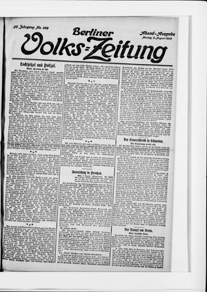 Berliner Volkszeitung vom 09.08.1909