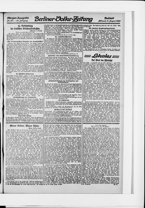 Berliner Volkszeitung vom 11.08.1909