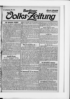 Berliner Volkszeitung vom 11.08.1909