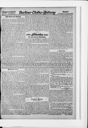 Berliner Volkszeitung vom 14.08.1909
