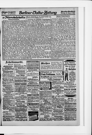 Berliner Volkszeitung vom 15.08.1909
