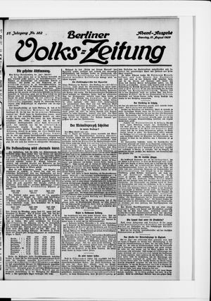 Berliner Volkszeitung vom 17.08.1909