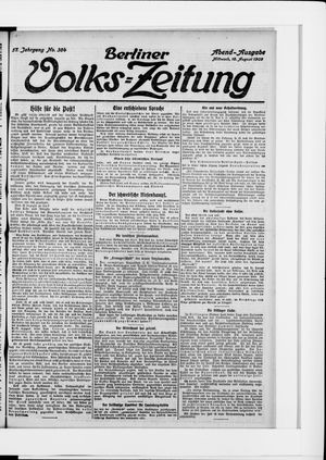 Berliner Volkszeitung vom 18.08.1909