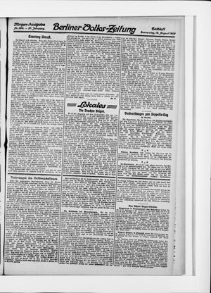 Berliner Volkszeitung vom 19.08.1909
