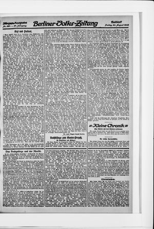 Berliner Volkszeitung vom 20.08.1909