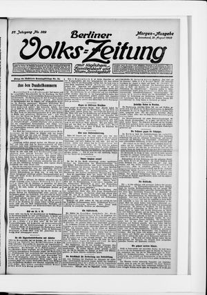 Berliner Volkszeitung vom 21.08.1909