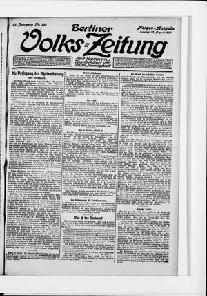 Berliner Volkszeitung vom 22.08.1909