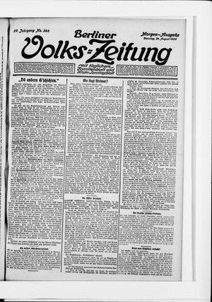Berliner Volkszeitung vom 24.08.1909