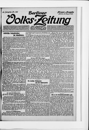 Berliner Volkszeitung on Aug 25, 1909