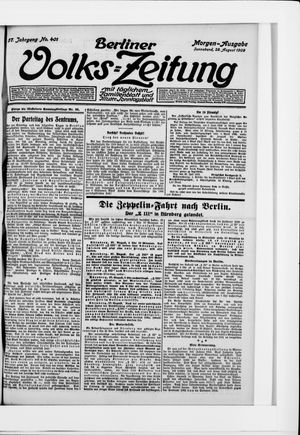 Berliner Volkszeitung vom 28.08.1909
