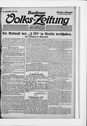 Berliner Volkszeitung vom 29.08.1909