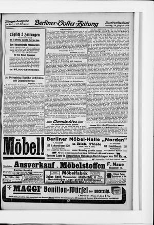 Berliner Volkszeitung vom 29.08.1909