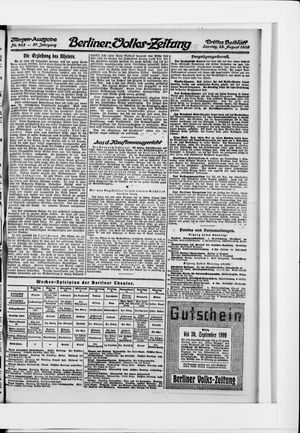 Berliner Volkszeitung vom 29.08.1909