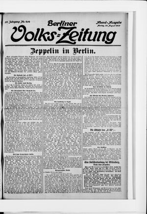 Berliner Volkszeitung vom 30.08.1909