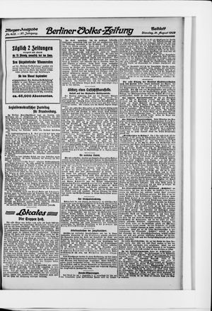 Berliner Volkszeitung vom 31.08.1909