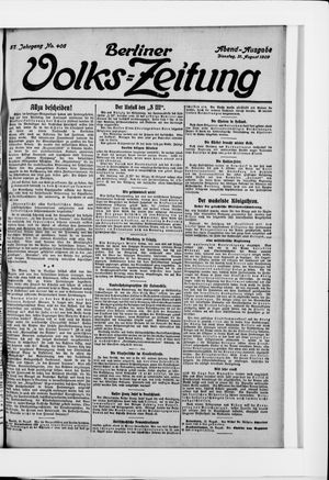 Berliner Volkszeitung vom 31.08.1909