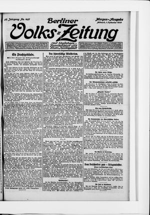 Berliner Volkszeitung vom 01.09.1909