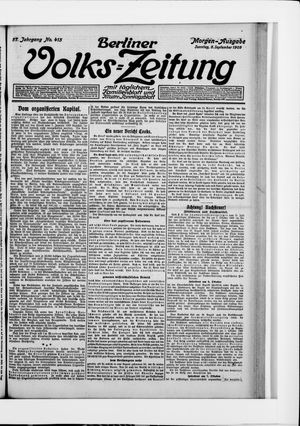 Berliner Volkszeitung vom 05.09.1909