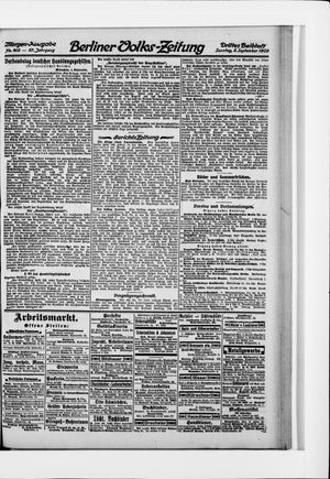 Berliner Volkszeitung vom 05.09.1909