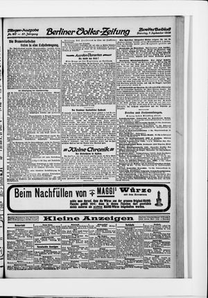 Berliner Volkszeitung vom 07.09.1909