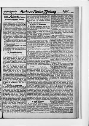 Berliner Volkszeitung vom 09.09.1909