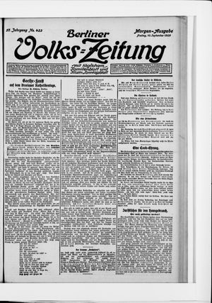 Berliner Volkszeitung vom 10.09.1909