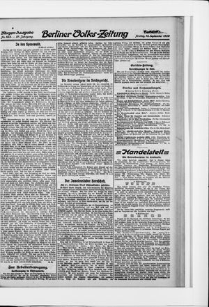Berliner Volkszeitung vom 10.09.1909