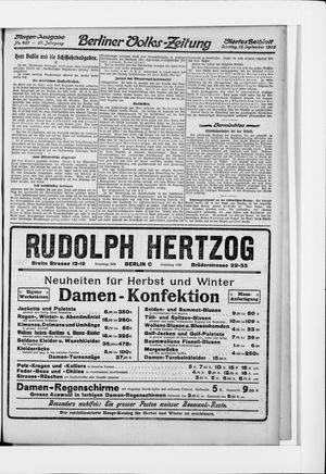 Berliner Volkszeitung vom 12.09.1909