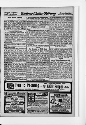 Berliner Volkszeitung vom 14.09.1909