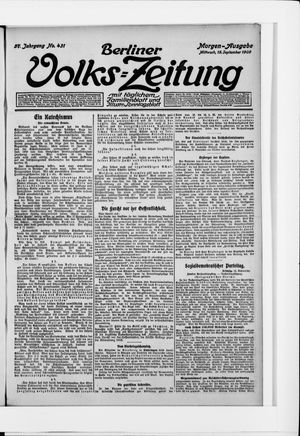 Berliner Volkszeitung vom 15.09.1909