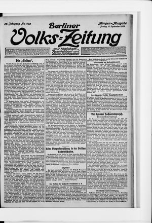 Berliner Volkszeitung vom 17.09.1909
