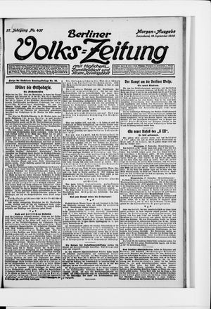 Berliner Volkszeitung vom 18.09.1909