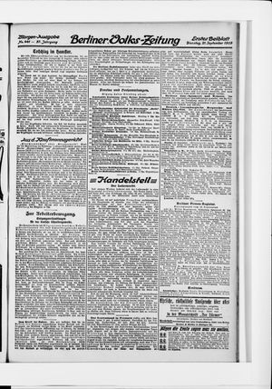 Berliner Volkszeitung vom 21.09.1909