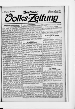 Berliner Volkszeitung vom 21.09.1909