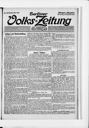 Berliner Volkszeitung vom 23.09.1909