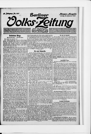 Berliner Volkszeitung vom 24.09.1909