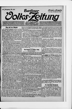 Berliner Volkszeitung on Sep 26, 1909