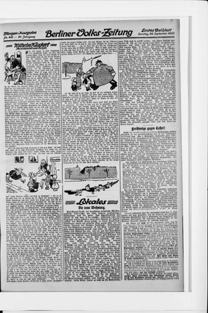 Berliner Volkszeitung vom 26.09.1909